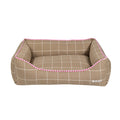 Cama Retangular Confort Xadrez Caqui Woof