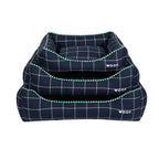 Cama Retangular Confort Xadrez Marinho Woof