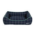 Cama Retangular Confort Xadrez Marinho Woof