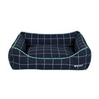 Cama Retangular Confort Xadrez Marinho Woof