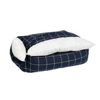 Cama Retangular Confort Xadrez Marinho Woof