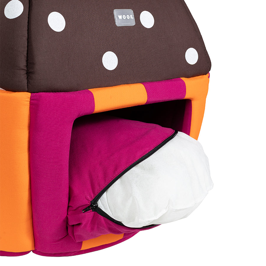 Cama Cupcake Pink/Laranja Woof