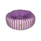 Cama Fofinha Woof Classic Redonda Listrada Para Cães e Gatos