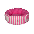 Cama Fofinha Woof Classic Redonda Listrada Para Cães e Gatos