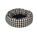 Cama Fofinha Woof Classic Sarja/Lonita Xadrez Preto Para Cães e Gatos