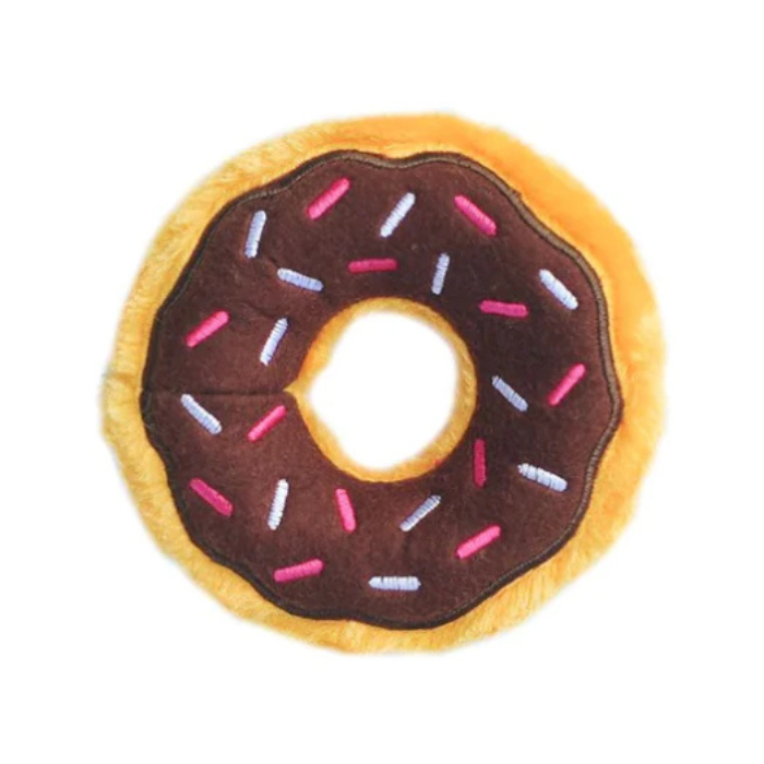 ZippyPaws Donutz Chocolate Squeaky Plush - Brinquedo para cachorro
