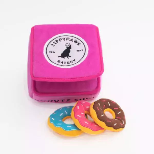 Burrow Zippy Paws Donutz Shop - Pelúcia Esconde-Esconde Interativa para cachorro
