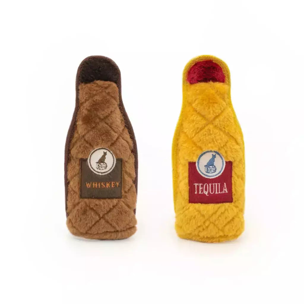 Zippy Paws Happy Hour Crusherz 2-Pack – Whiskey and Tequila