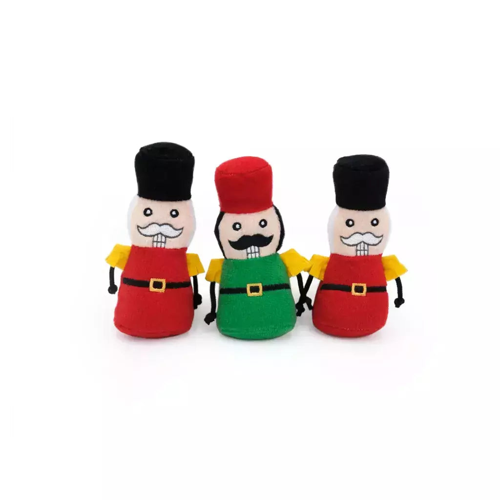 Zippy Paws Holiday Miniz 3-Pack Nutcrackers Quebra-Nozes