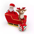 Zippy Paws Burrow Holiday Santa’s Sleigh Trenó do Papai Noel